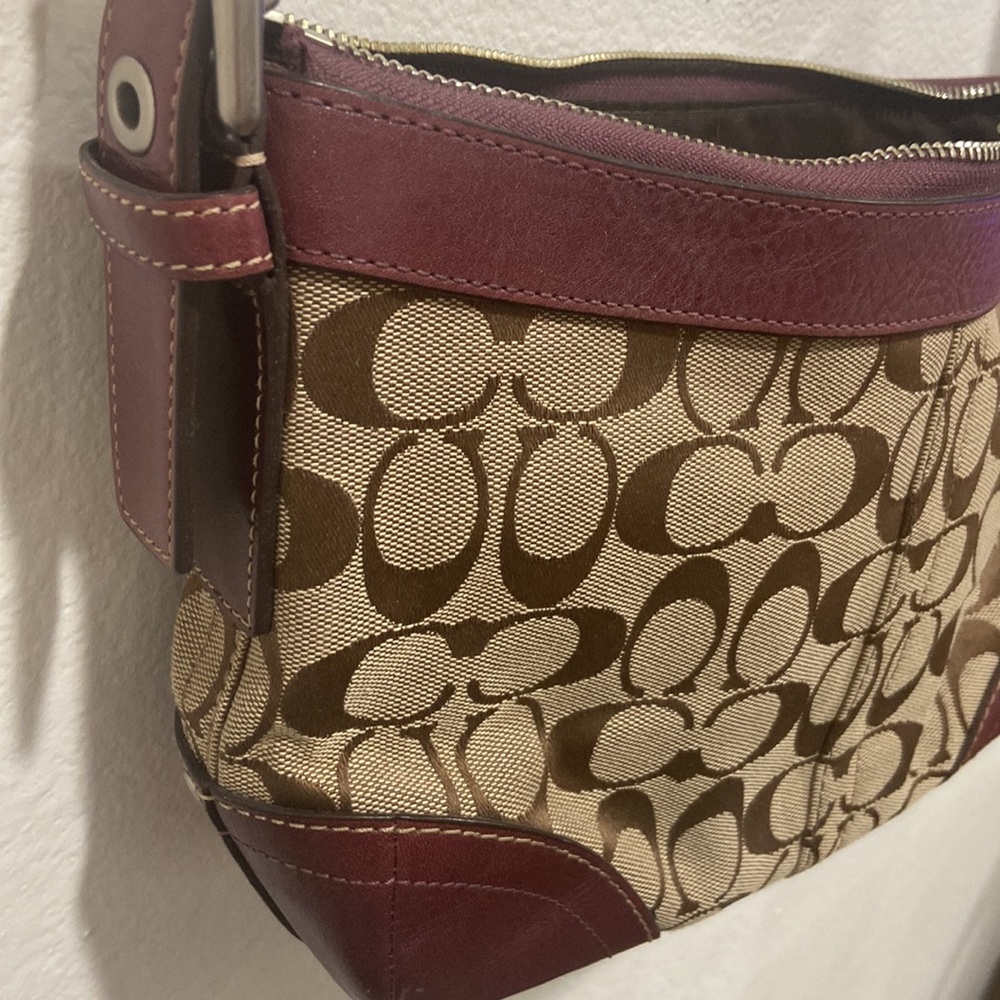 Coach Crossbody Purse Brown Monogram - Picture 9 of 10